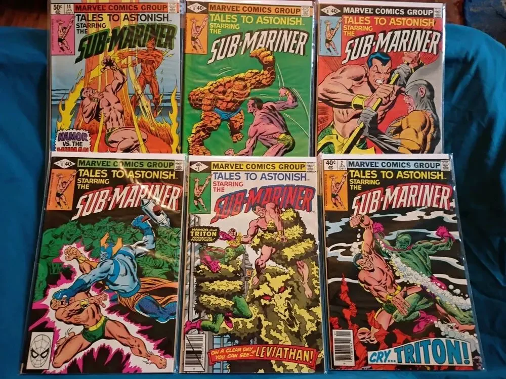 TALES TO ASTONISH-THE SUB-MARINER Lot Of 6 #2-4,6,8,14 MARVEL COMICS 1980 Vf
